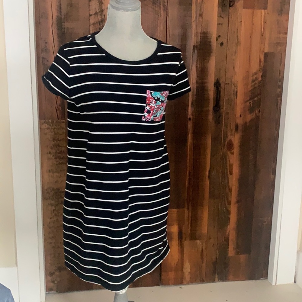 M striped t-shirt dress